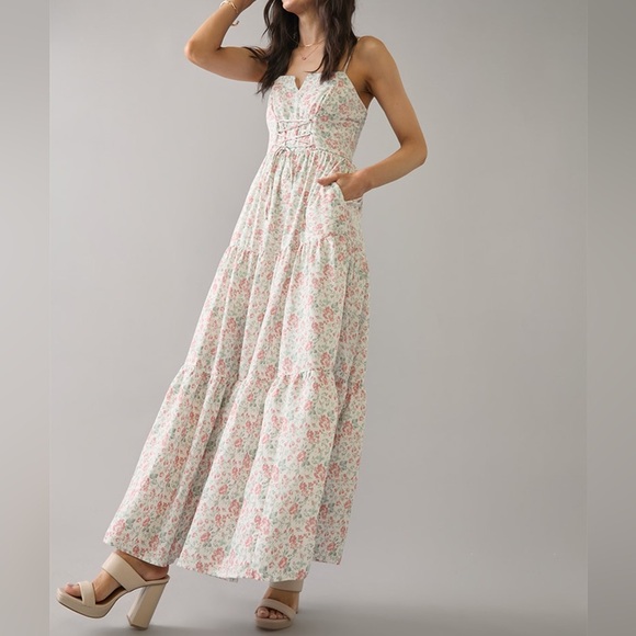 Francesca's Collections Floral Tiered Maxi Sundress NWT - Picture 6 of 11